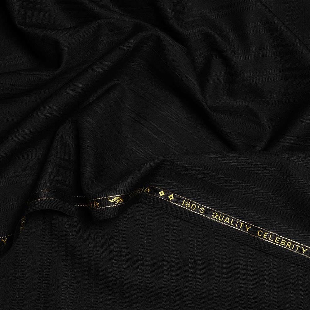 İthal Takımlık Çizgili Kumaş Siyah 7