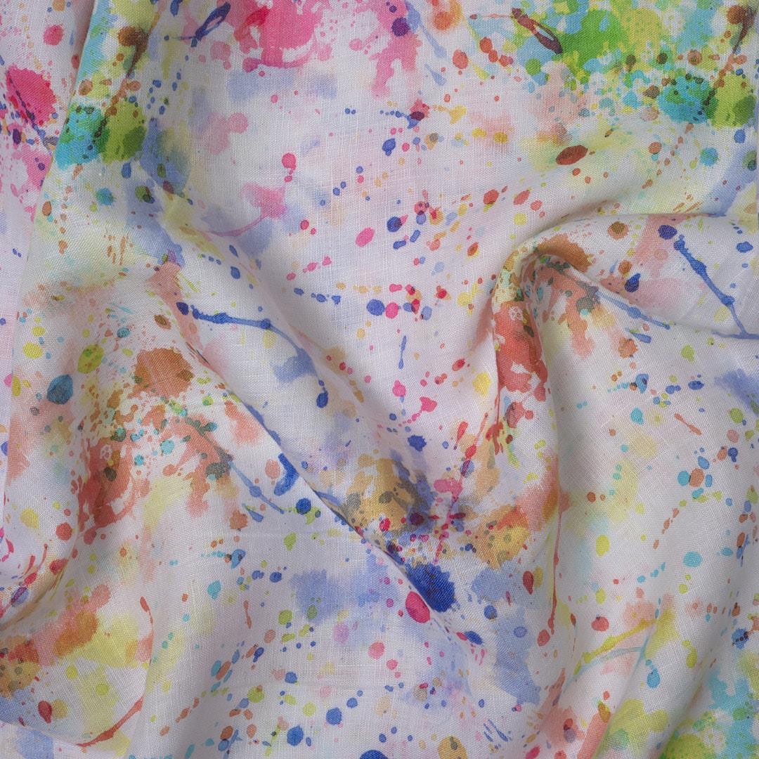 Keten Emprime Kumaş 18