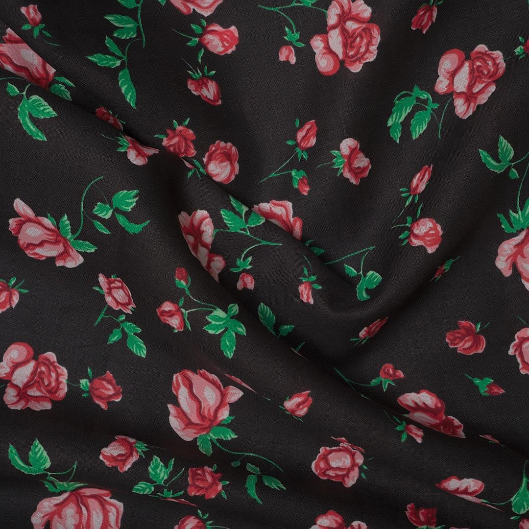 Keten Emprime Kumaş 34