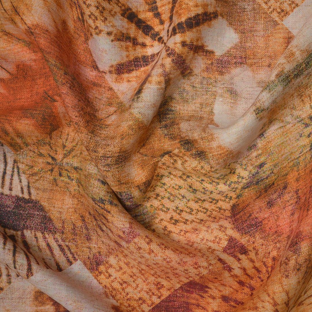 Keten Emprime Kumaş 35