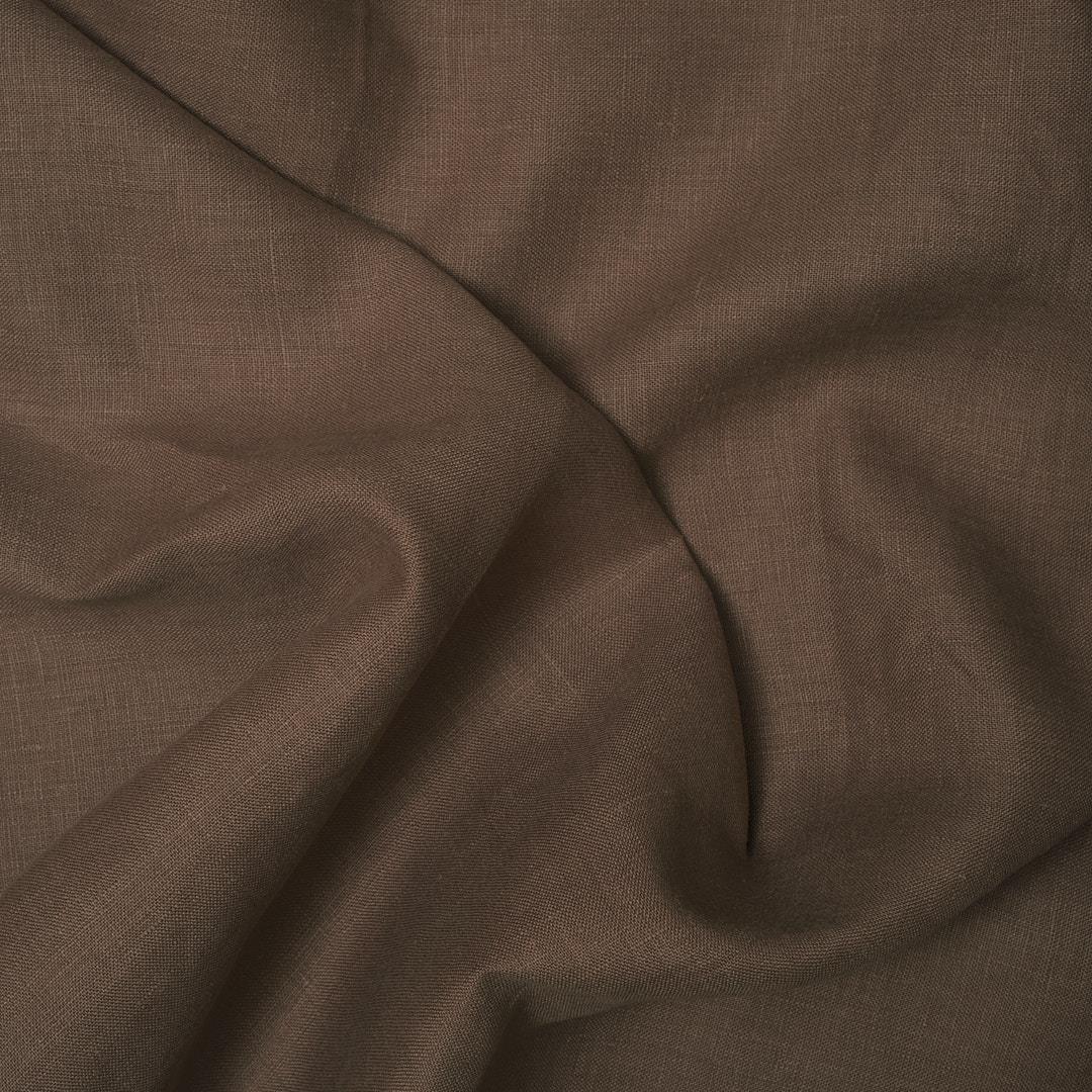 Naturel Keten Kumaş Kahverengi 05