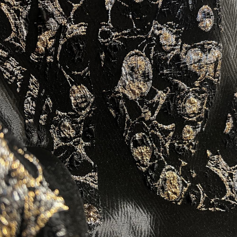 Simli Brokar Kumaş Siyah 6553 02