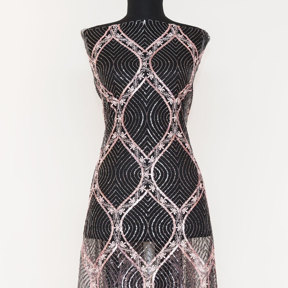 Tül Payet Oval İşleme Kumaş 258