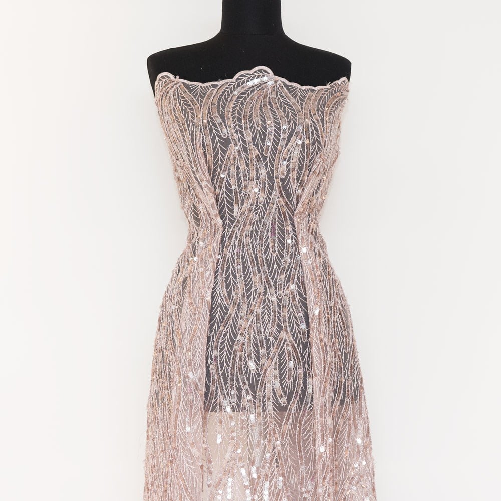 Tül Üzeri Lurex Payet İşleme