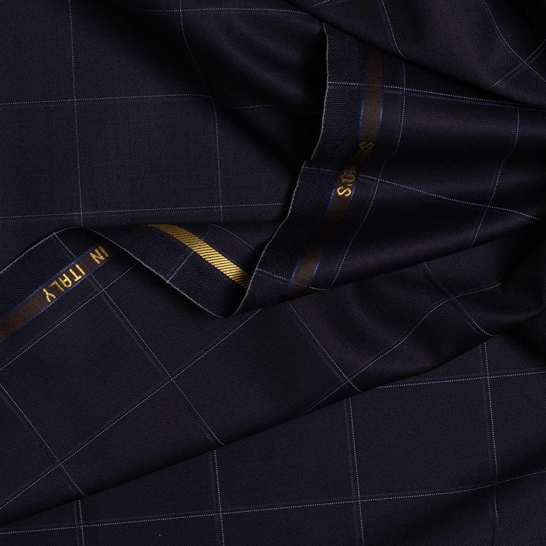 Vitale Barberis Takımlık Lacivert Mavi Kareli 15