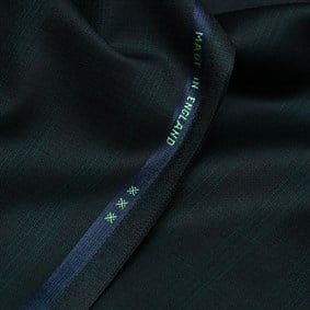 Dormeuil Kupon Kumaş Yeşil Kareli 94