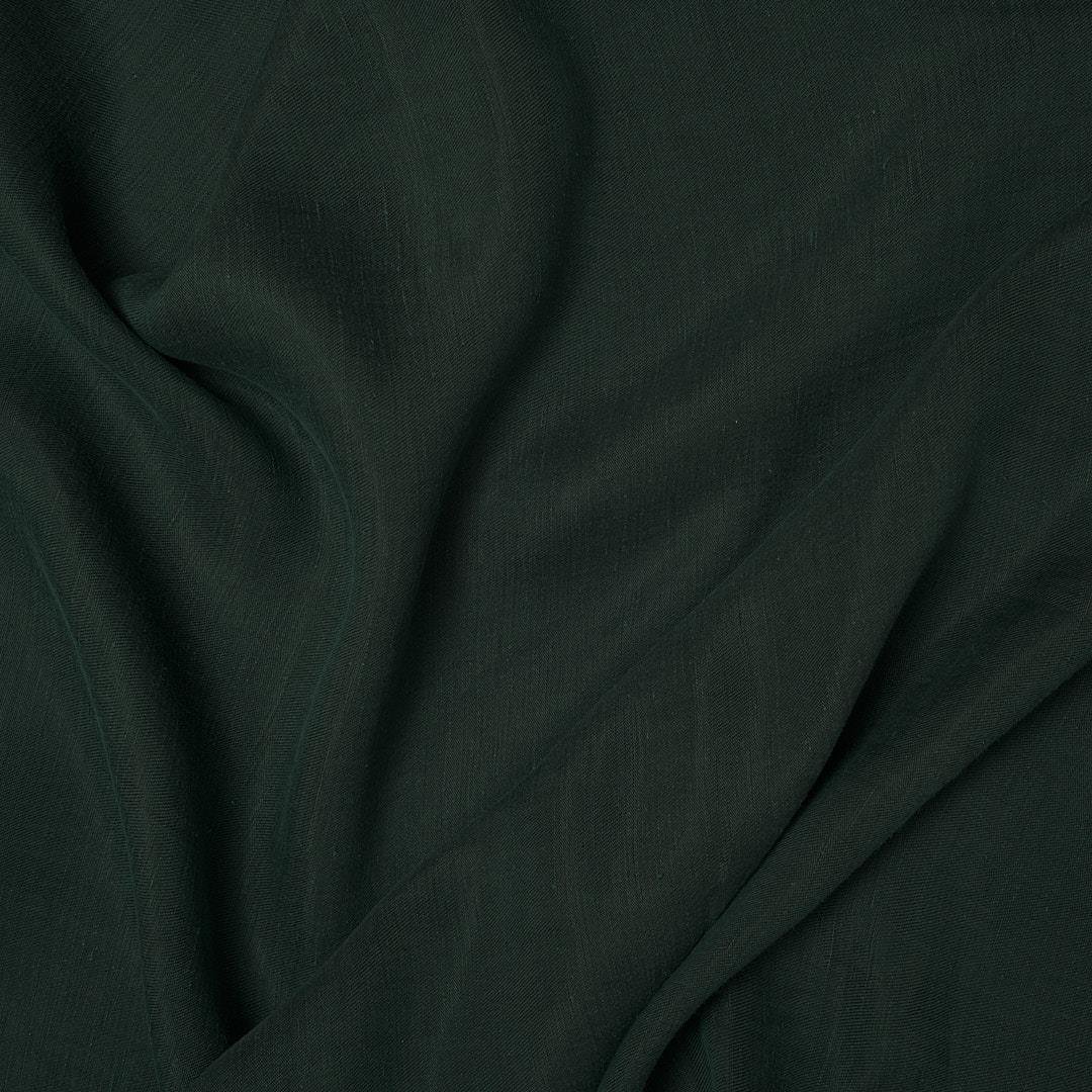 %100 Doğal Fancy Keten Kumaş Koyu Yeşil 11