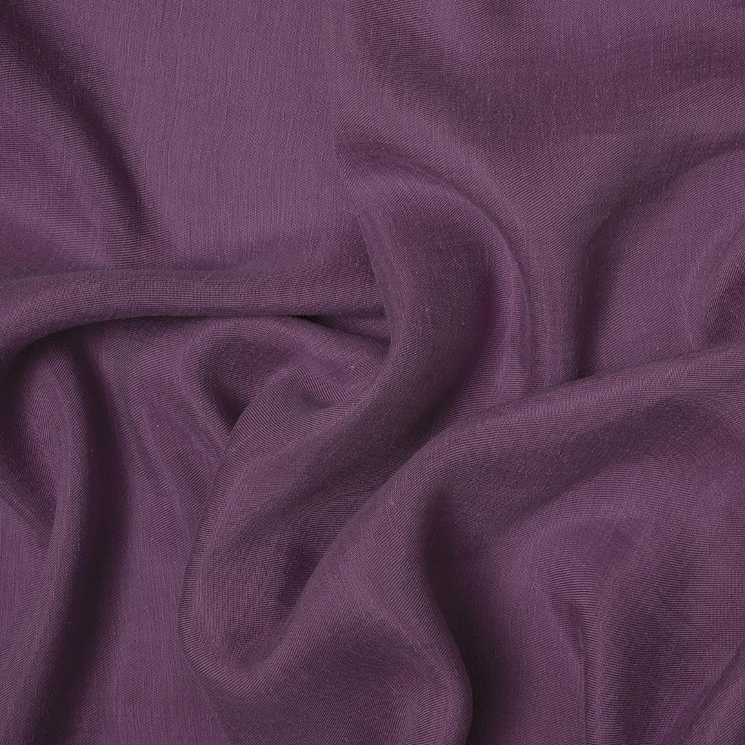 %100 Doğal Fancy Keten Kumaş Mürdüm 20