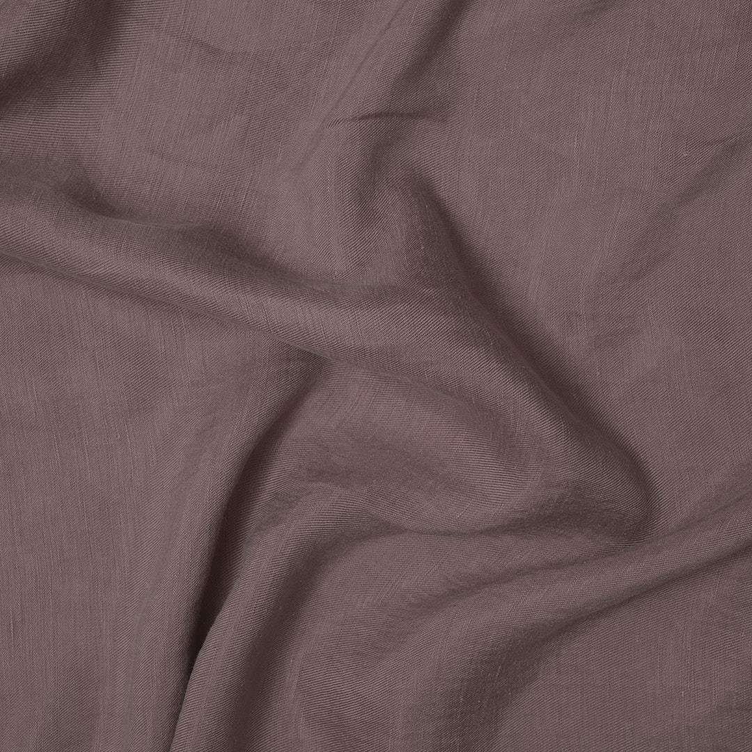 %100 Doğal Fancy Keten Kumaş Vizon 17