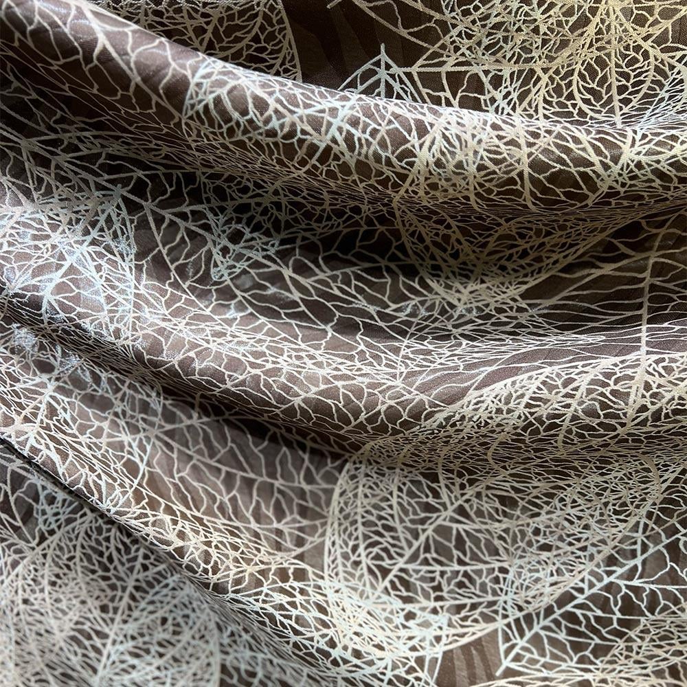 Armani Organze Brokar Kumaş 056 Kahve 09