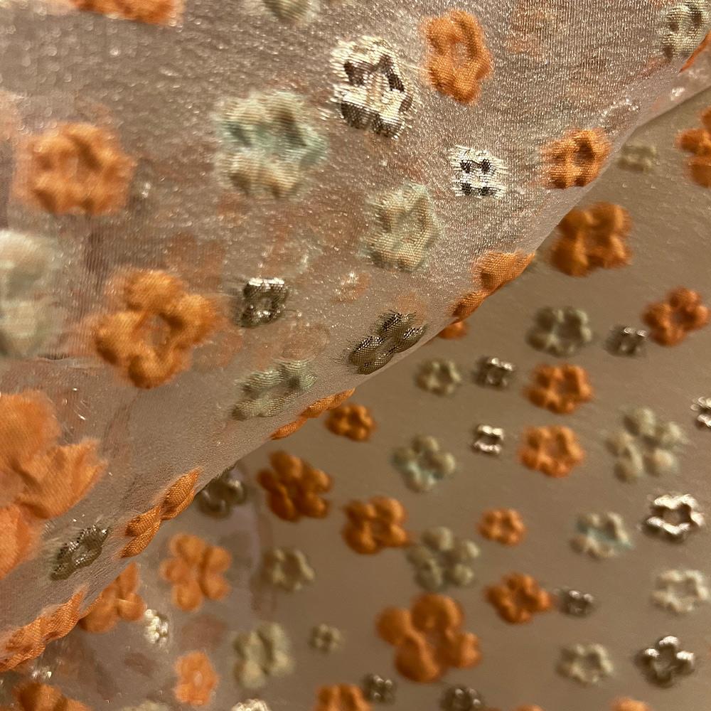 Brokar Organze Kumaş 1107 Turuncu