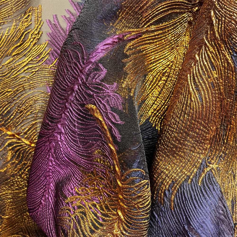Brokar Organze Kumaş 158.23-01 Mor Gold