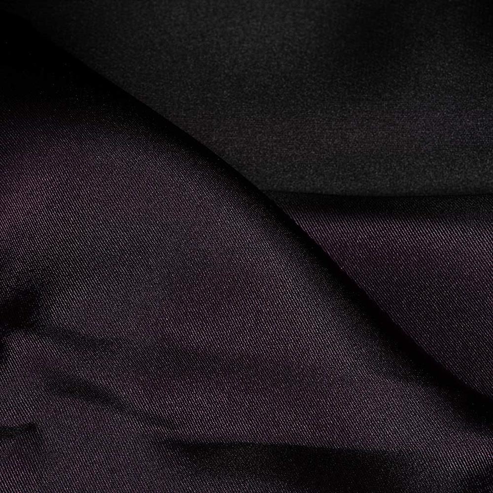 Capri Organze Kumaş Siyah/Mürdüm 6310