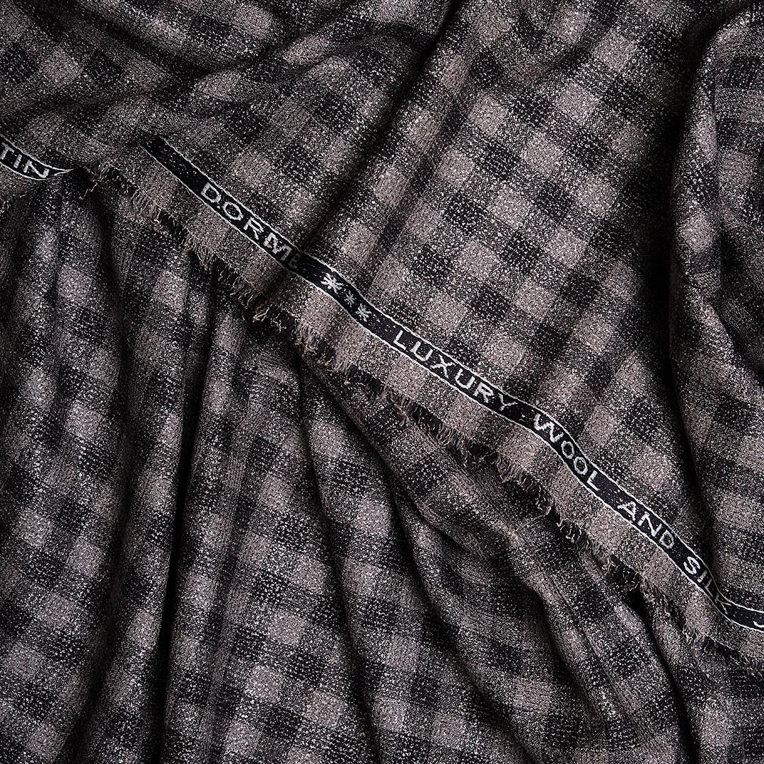 Dormeuil Dorsilk Ceketlik Gri Antrasit Ekose 17