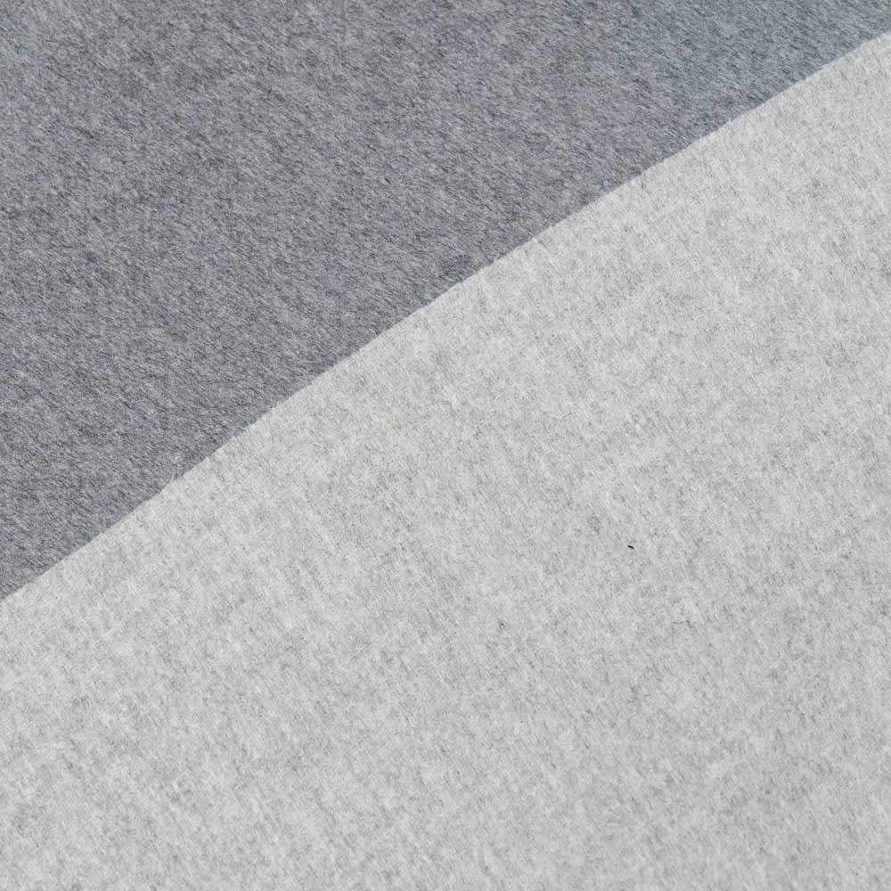 Double Face Kaşmir Mantoluk Gri/Koyu Gri 01