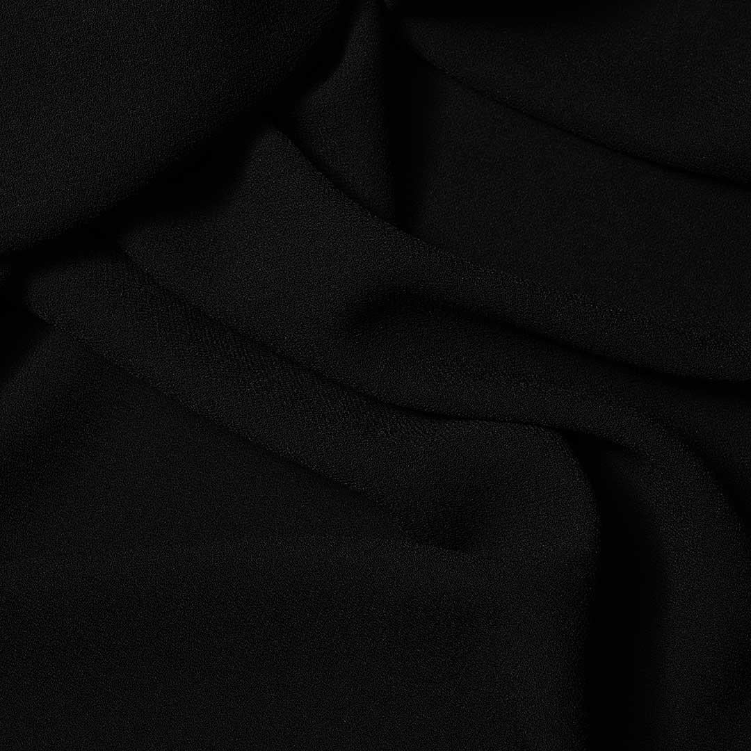 Double Krep Kumaş Siyah 20