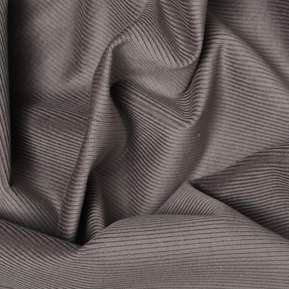 Fransız Cosserat İnce Fitil Kadife Kumaş Gri 02