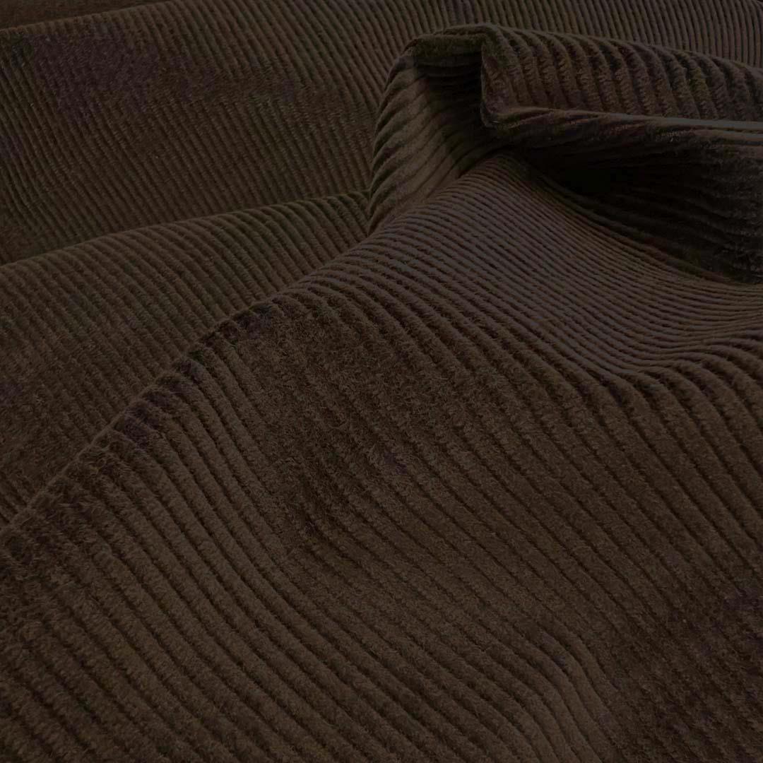 Fransız Cosserat Orta Fitil Kadife Kumaş Kahve 09