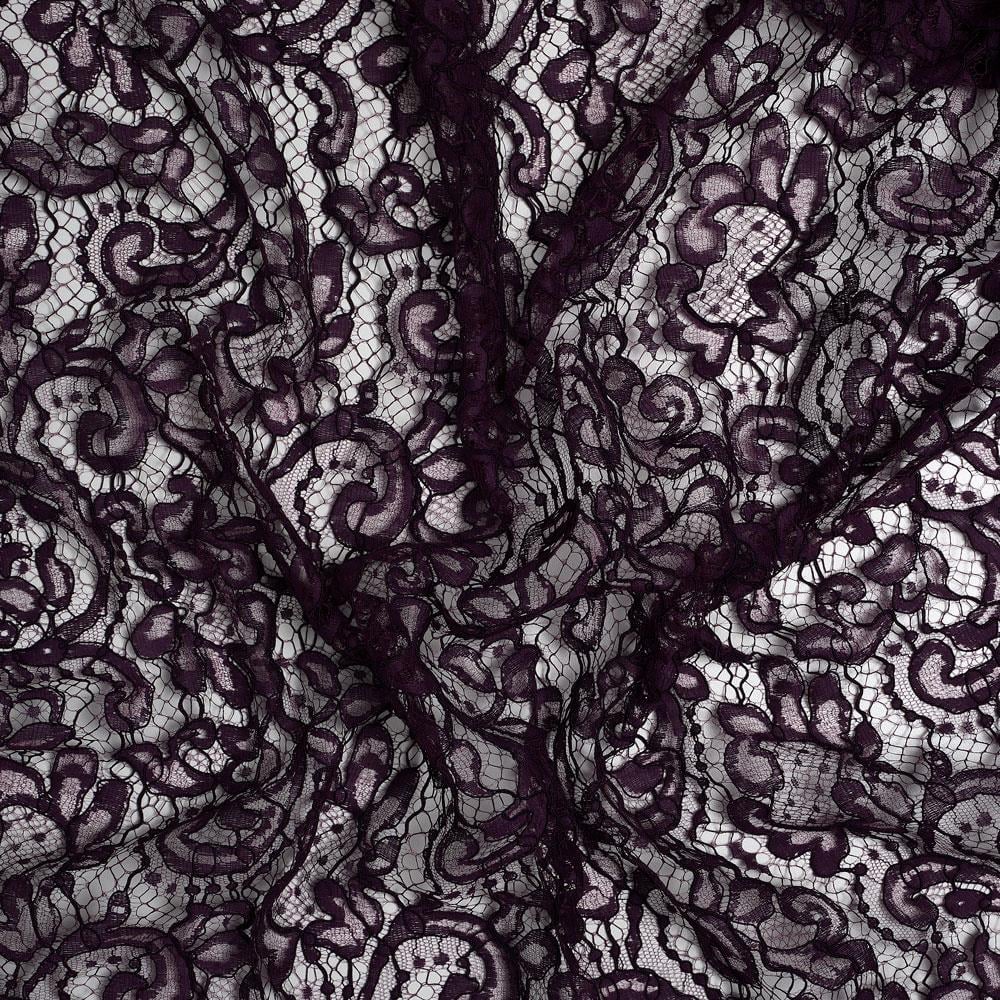 Fransız Kupon Dantel Mürdüm 05