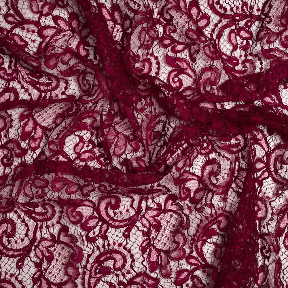 Fransız Kupon Dantel Vişne 17