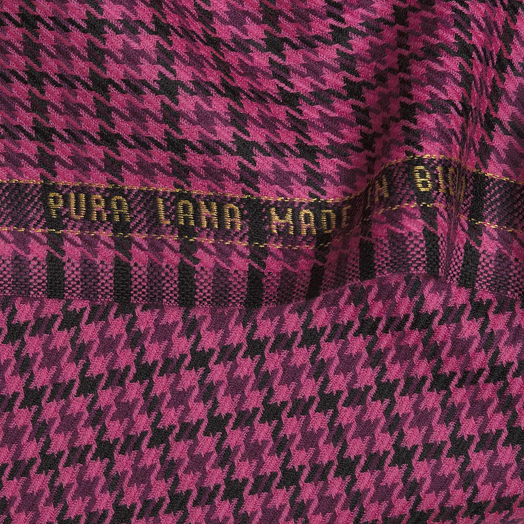 Fuşya Siyah Piedepul Kumaş 36