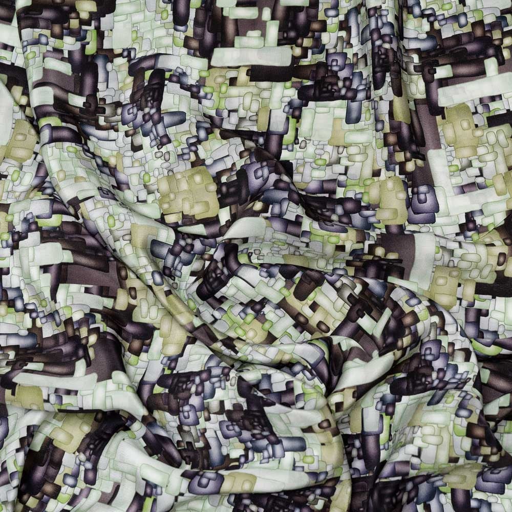 İtalyan İpek Krep De Chine Emprime 06