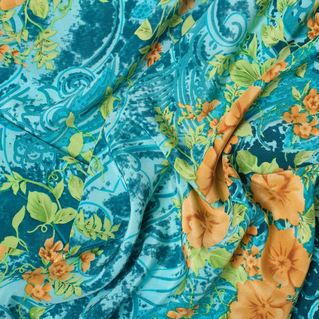 İtalyan İpek Krep De Chine Emprime 17