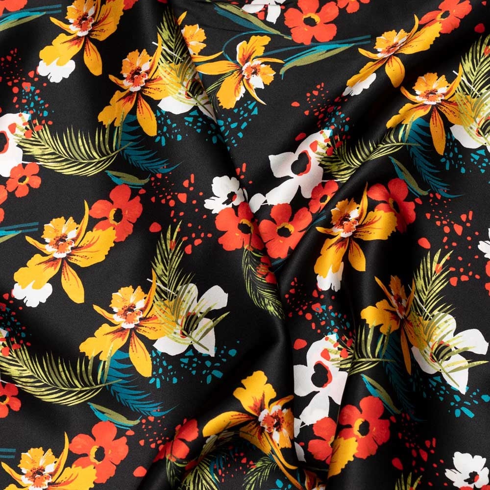 İtalyan İpek Saten Emprime 10