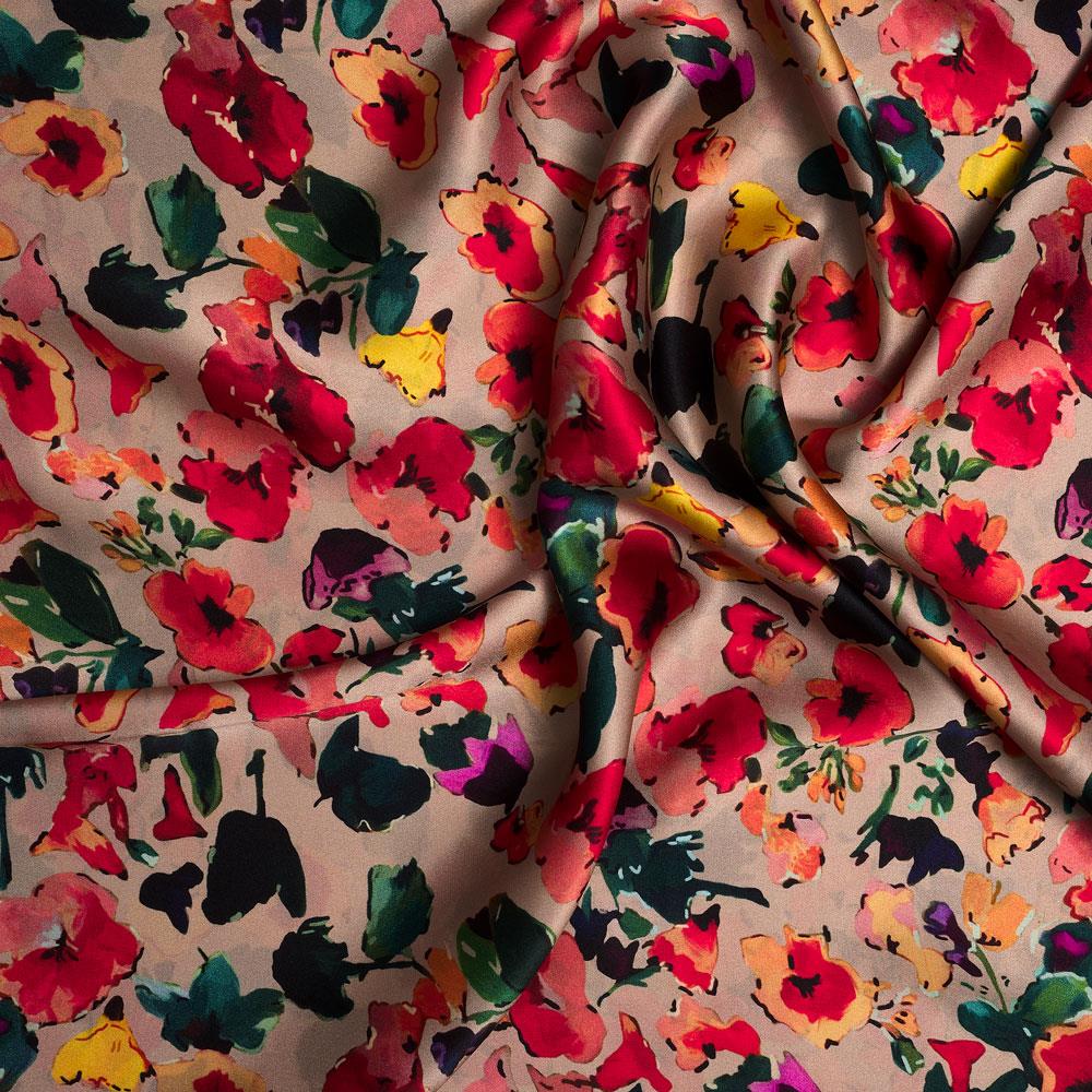 İtalyan İpek Saten Emprime 48