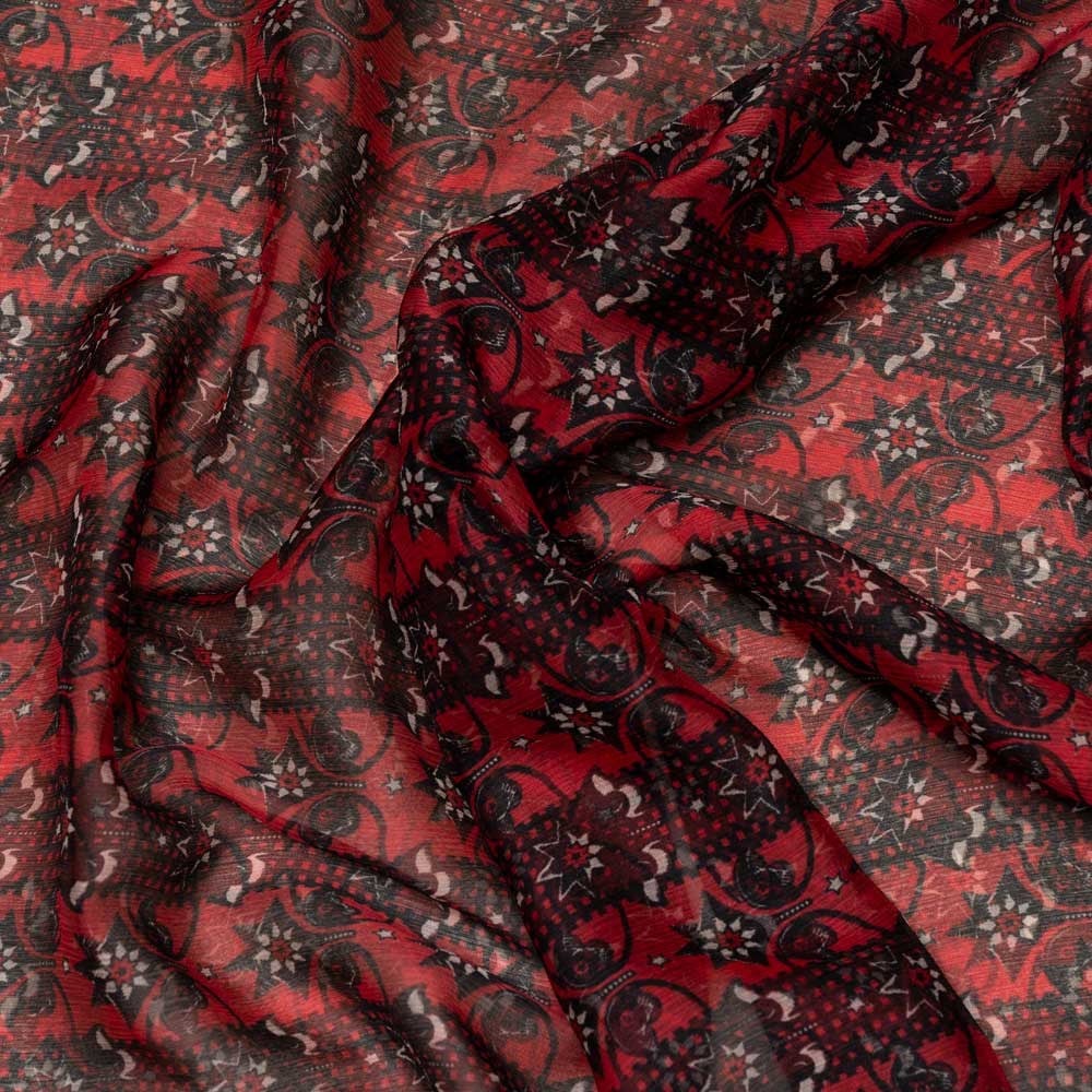 İtalyan İpek Şifon Emprime 08