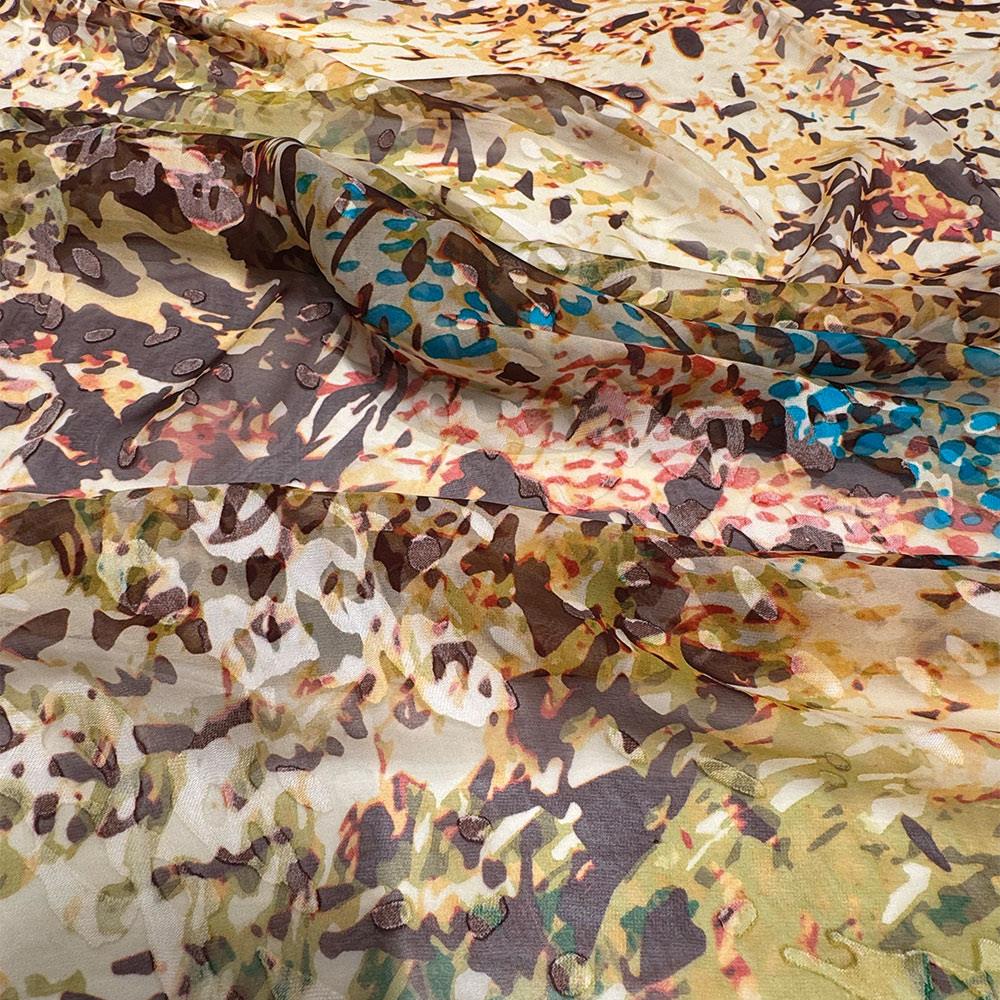 İtalyan İpek Şifon Emprime 13