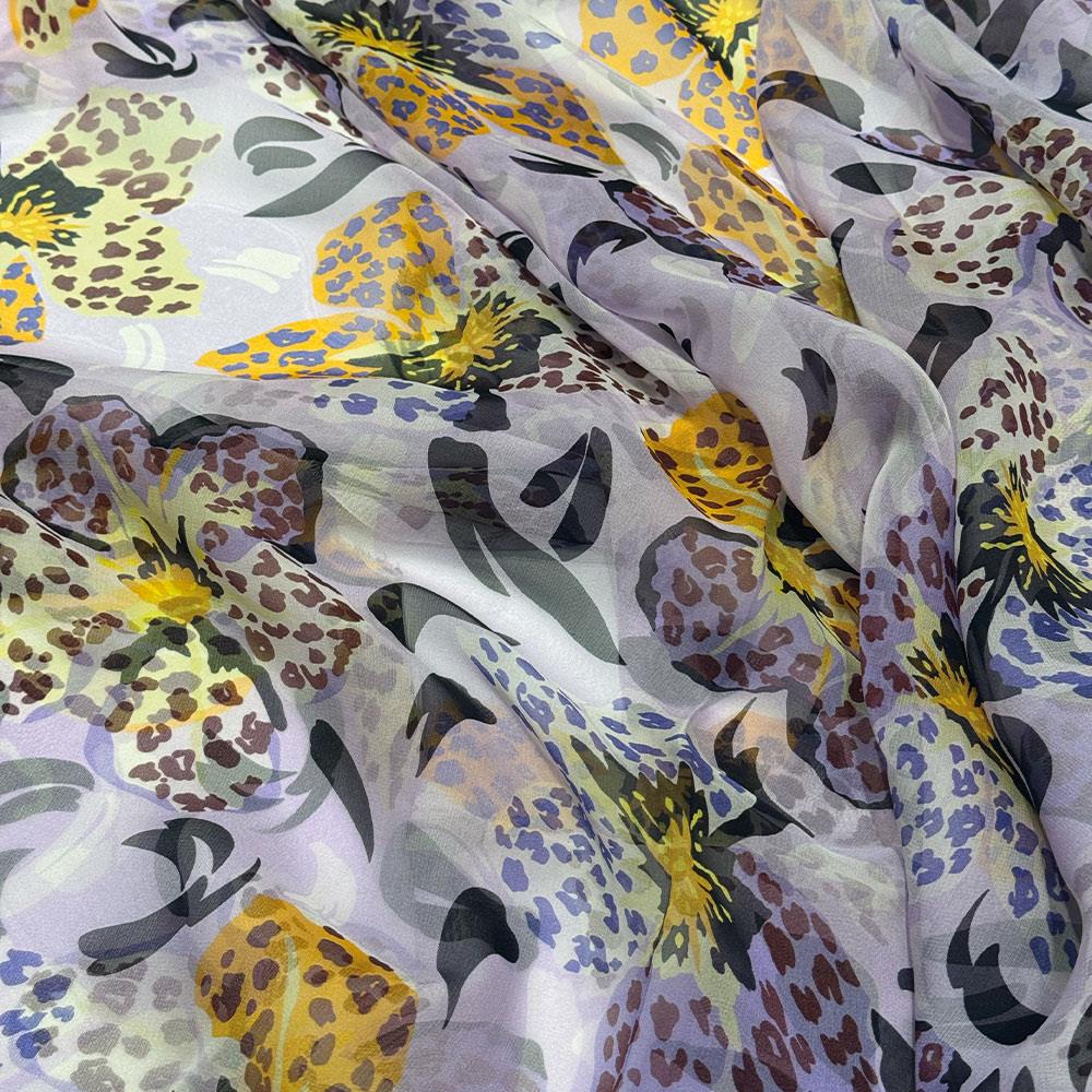 İtalyan İpek Şifon Emprime 15