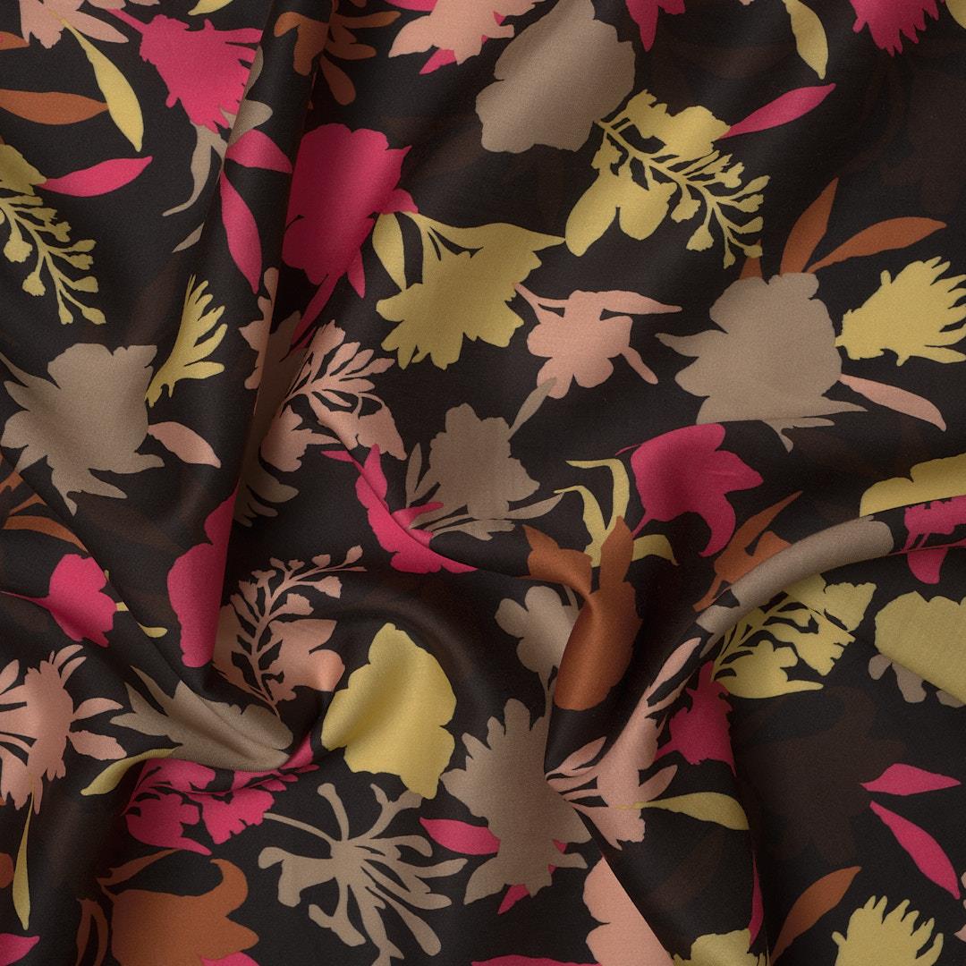 İtalyan Koton Saten Emprime Kumaş 12