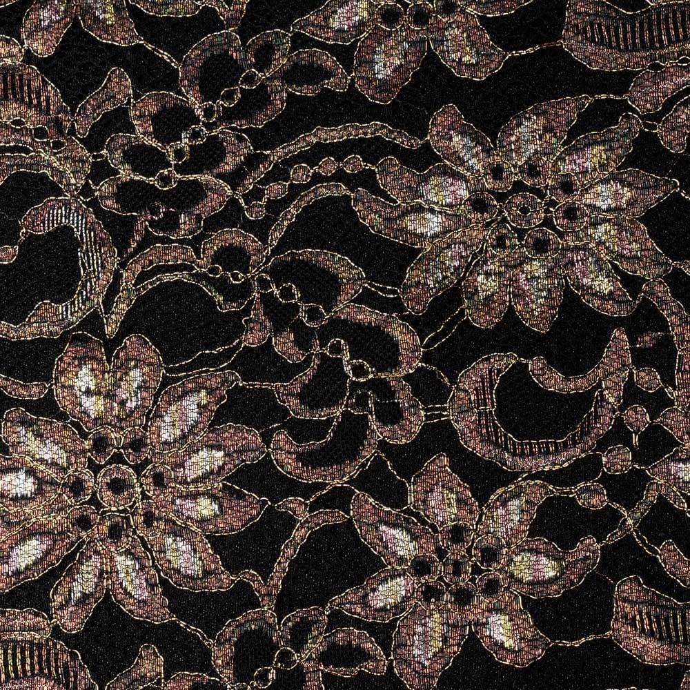 Janjan Dantel Kumaş 130 Siyah 04