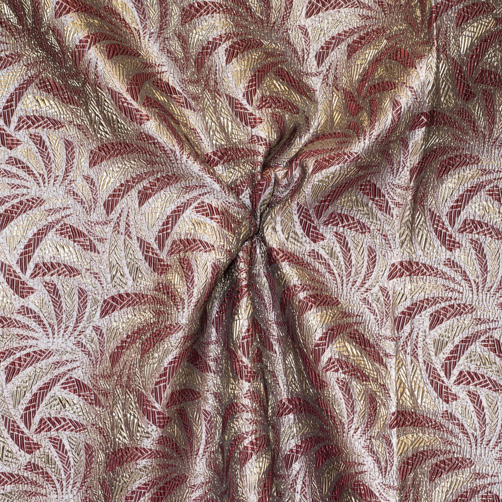 Simli Brokar Kumaş MN-Palmiye Fuşya