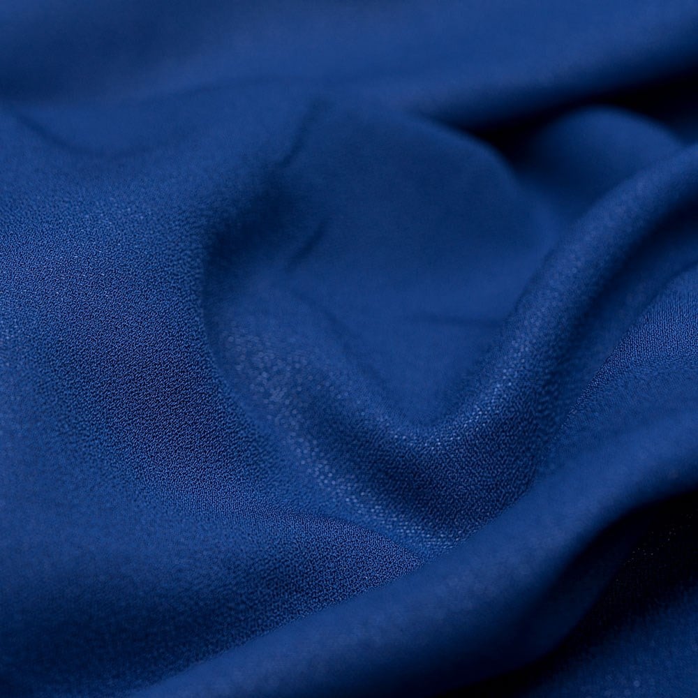 Sofia Krep Kumaş Koyu Saks