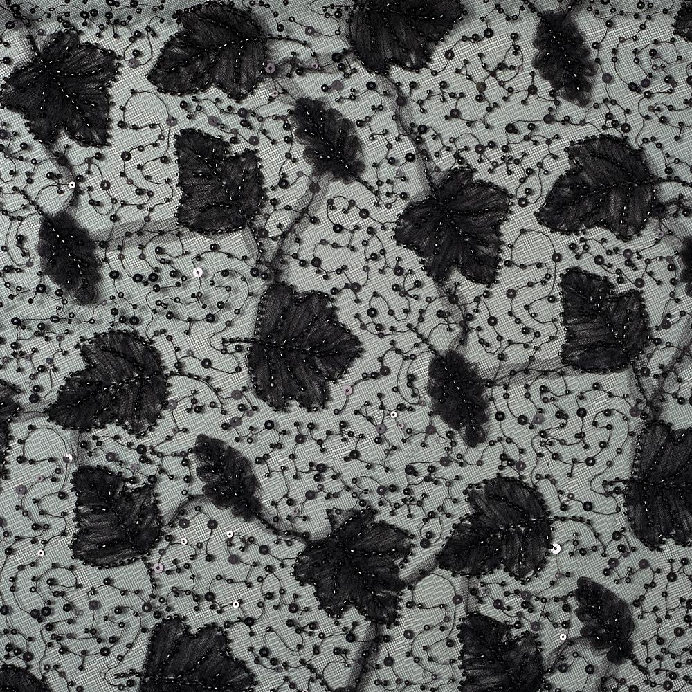 Tül Lase İşleme Yaprak Kumaş 284