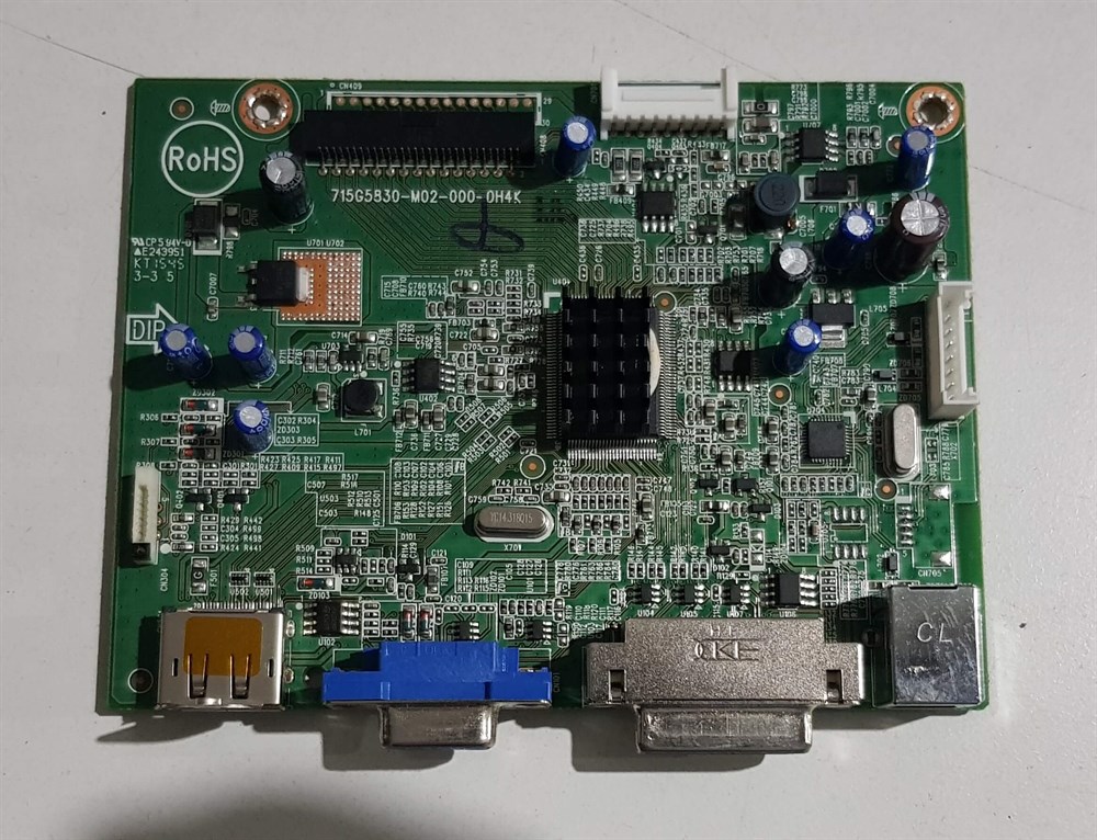 HP E201 20 inç LED MONİTÖRÜN VGA GÖRÜNTÜ KATI ANAKART GRAFİK KARTI 715G5830-M02-000-0H4K