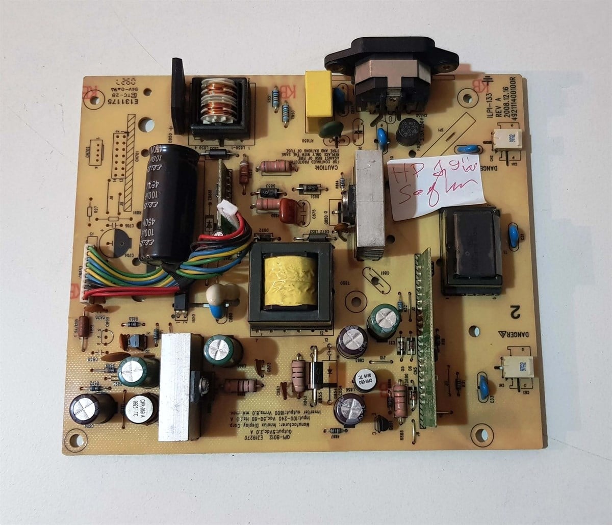 HP LE1901w 19 inç VİDE MONİTÖR POWER BESLEME KARTI GÜÇ KARTI MAİN BOARD ILPI-133 REV A 492111400100R