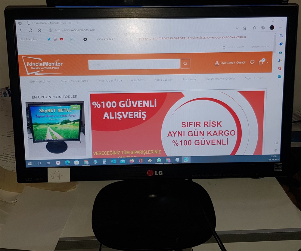 LGLG 19M35A-B 18.5 inç LED MONİTÖR 1366x768 VGAAz Defolu Monitör2.EL LG 19M35A-B 18.5 inç LED MONİTÖR 1366x768 VGA