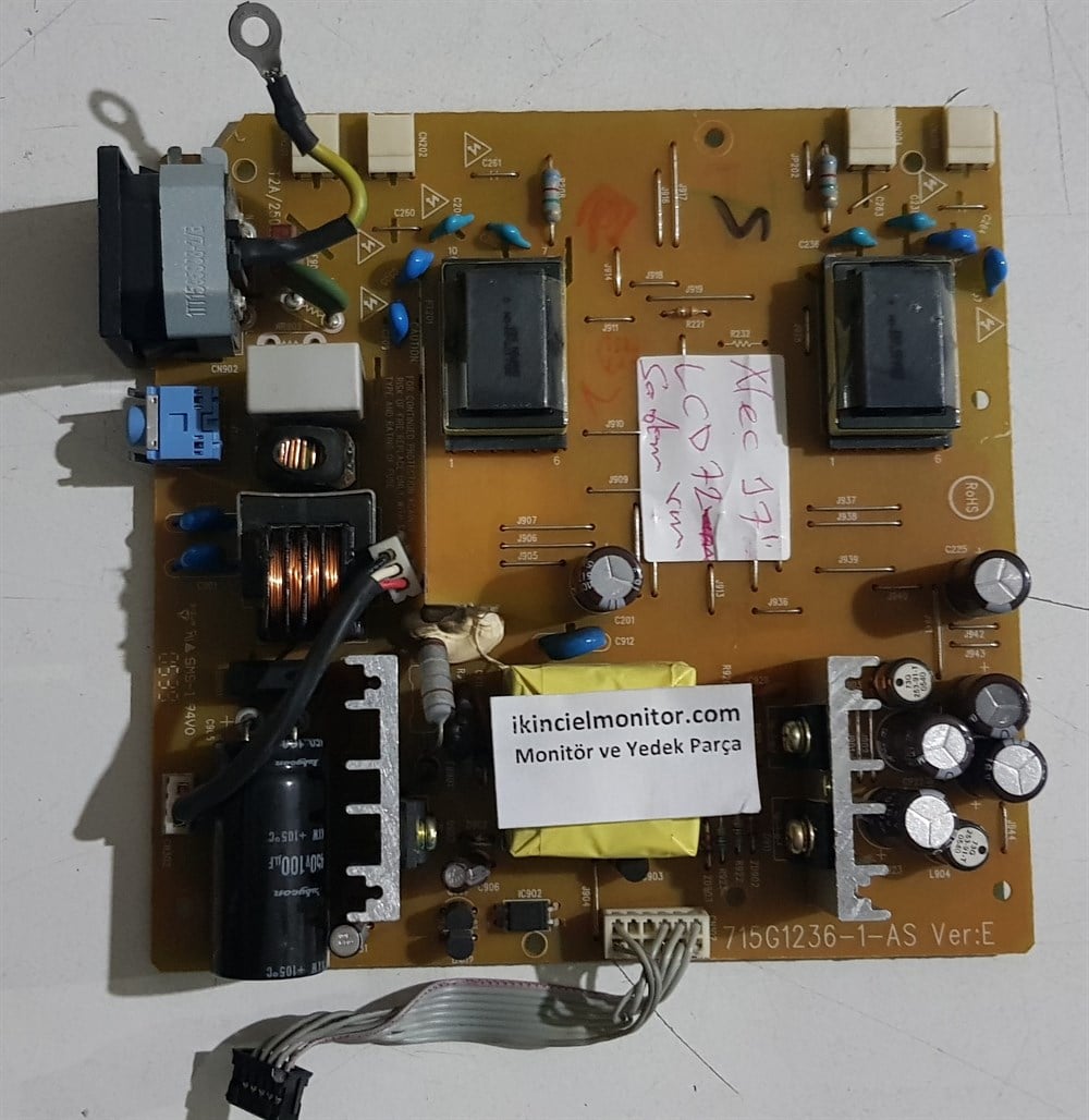 LGLG LCD72VM 17 inç LCD MONİTÖR POWER BESLEME GÜÇ KARTI 715G1236-1-ASPower Besleme KartıLG LCD72VM 17 inç LCD MONİTÖR POWER BESLEME GÜÇ KARTI 715G1236-1-AS VER-E