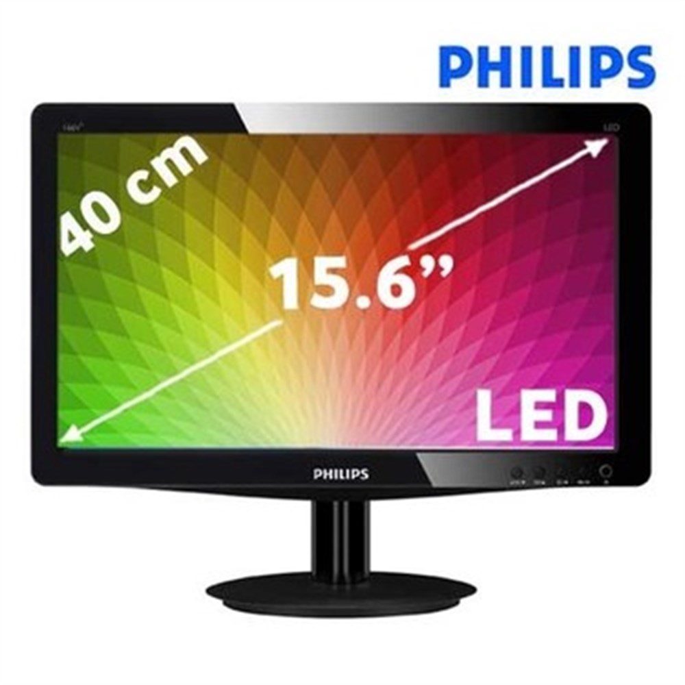 Philips 166V3LSB/62 15.6 inç 8ms LED Monitör Siyah Renk