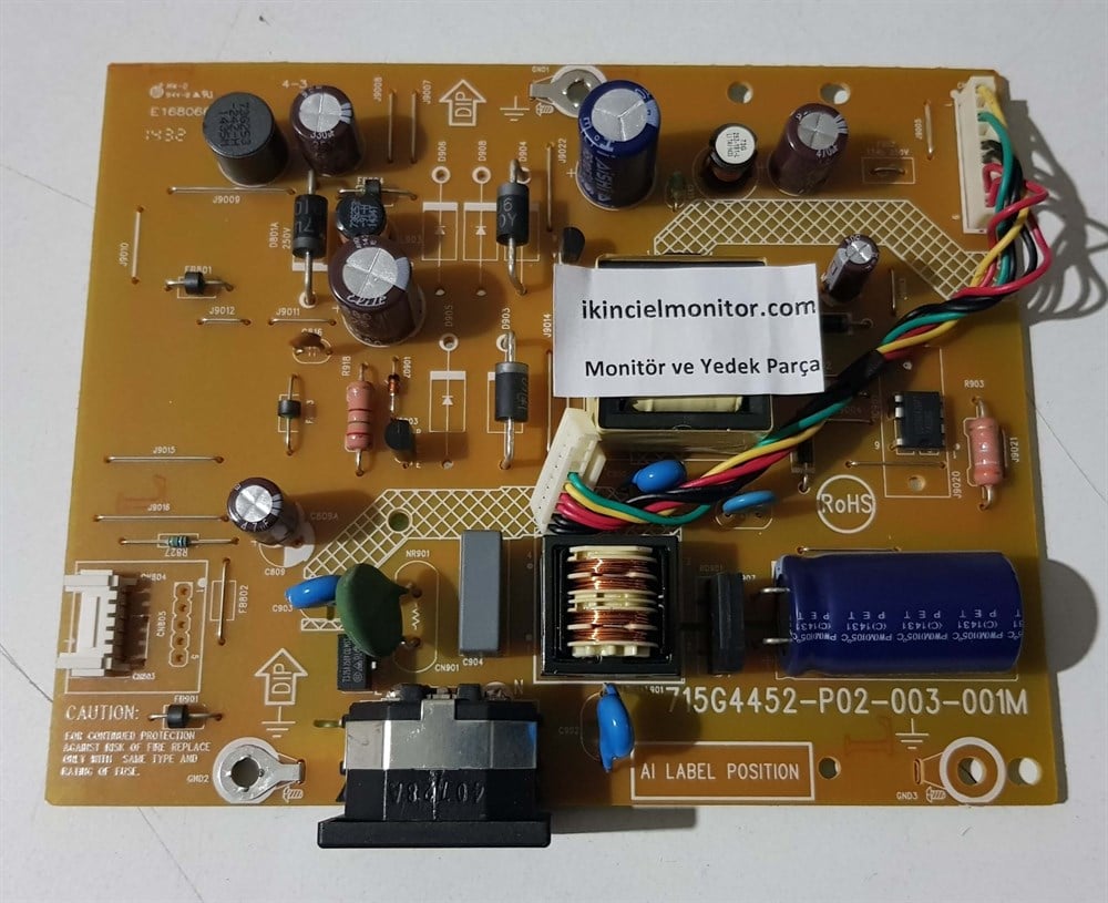 PHİLİPS 190V4L 19 inç LED MONİTÖRÜN POWER BESLEME KARTI GÜÇ KARTI 715G4452-P02-003-001M