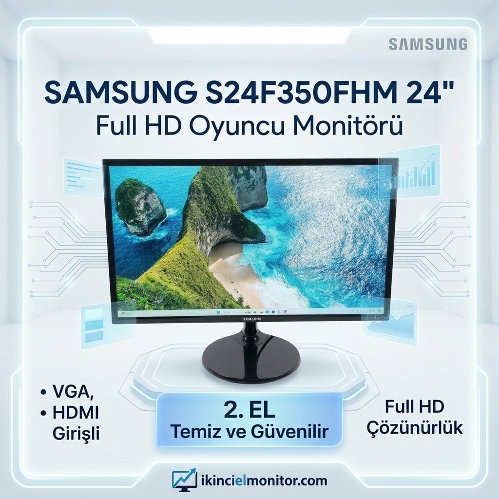 Gaming Monitör SAMSUNG S24F350FHM 24 inç HDMI 2.El