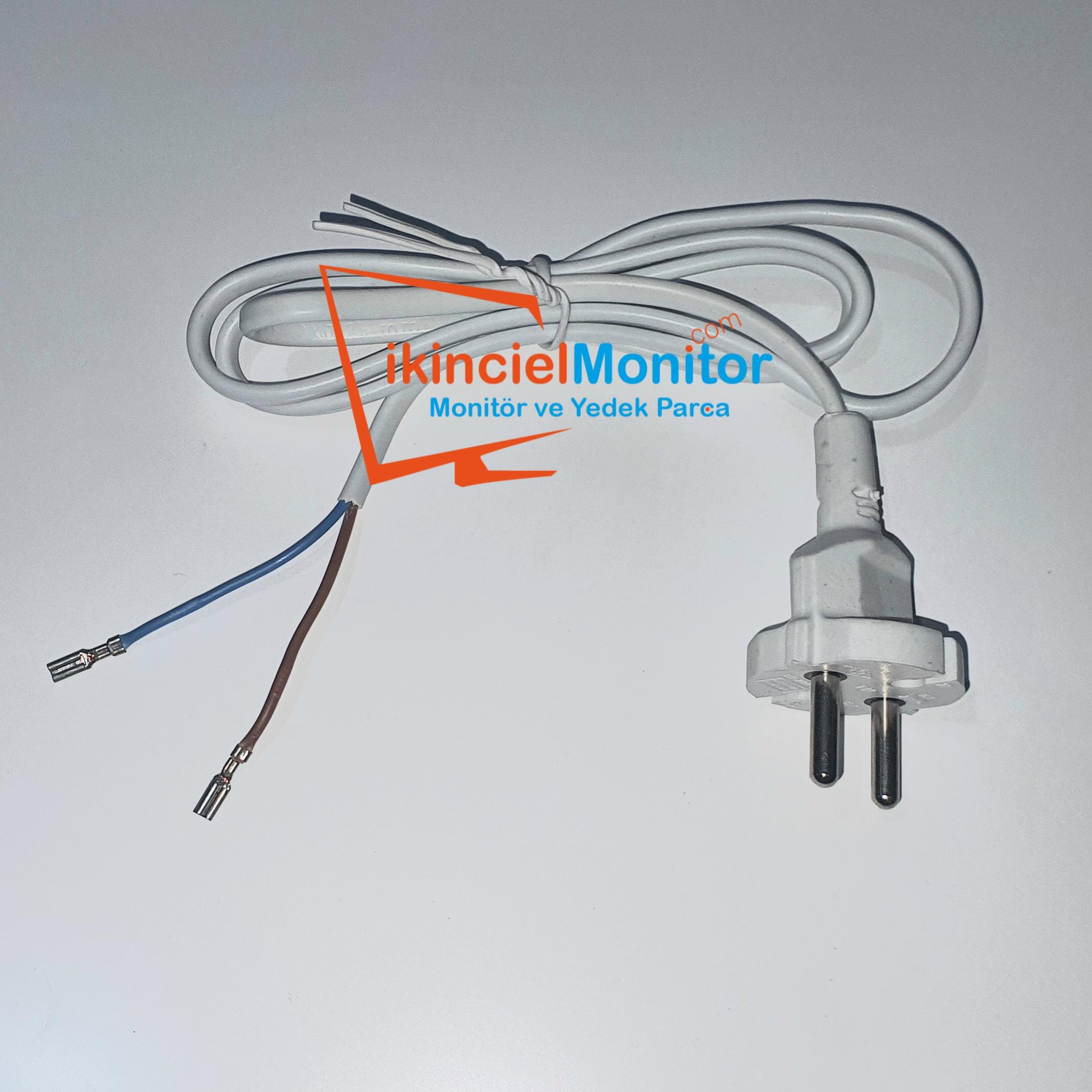 Universal Elektrik Kablosu 2 Pinli 1 Mt Beyaz Renk Uygun Fiyat