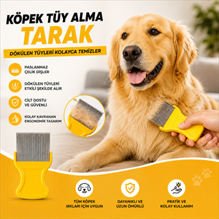 Çelik Dişli Paslanmaz Çelik Bit tarağı Kedi Köpek Tüy Temizleme