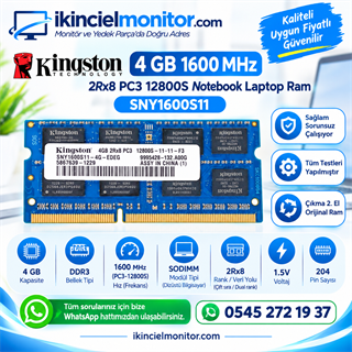 4 GB Kingston 1600 Mhz Notebook Ram | Uygun Fiyat