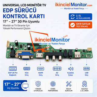 17-27 inç Universal Monitör TV Kontrol Kartı Ses Çıkışlı