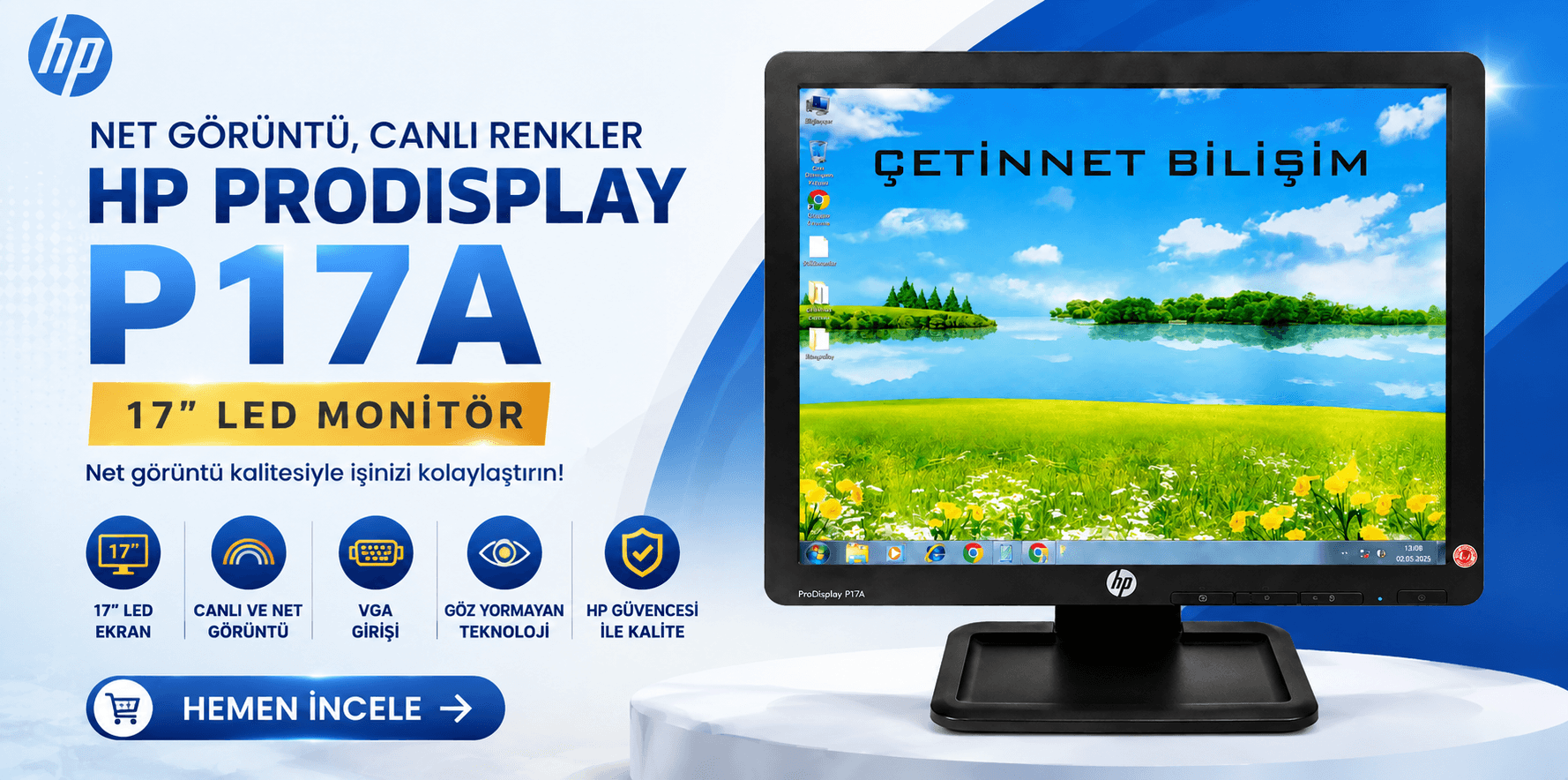 HP P17A 17 inç LED Kare Monitör