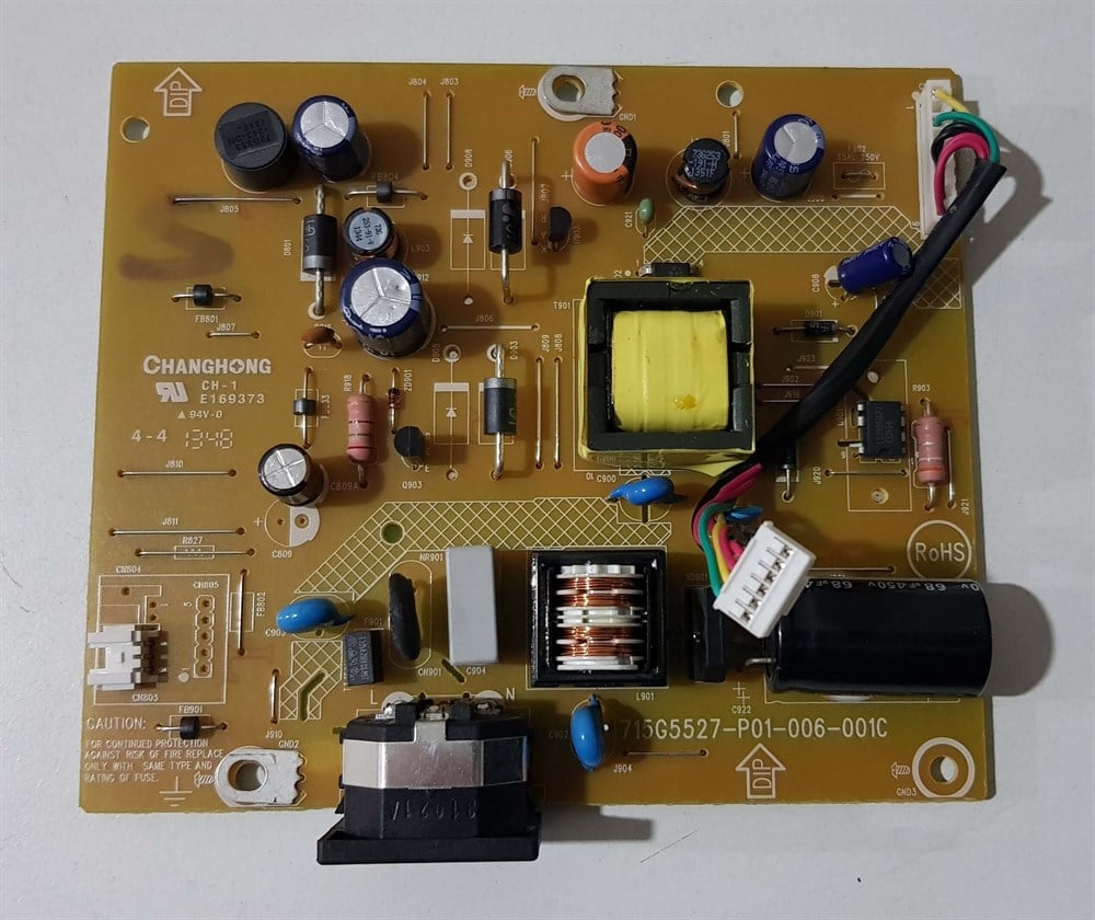 AOC 18.5 inç E970 000 WN-185LM19 715G5527-P01-006-001C E169373 Power besleme kartı main board